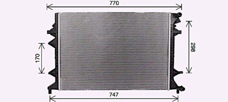 Радіатор охолодження двигуна ava cooling systems VN2415