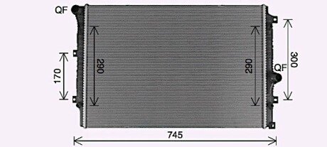 Радиатор охлаждения двигателя ava cooling systems VN2428 на Фольксваген Тигуан