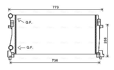 Радіатор охолодження двигуна ava cooling systems VNA2340