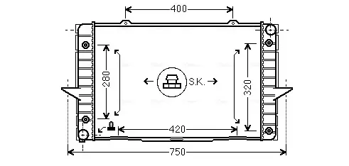 Радиатор охлаждения двигателя AVA cooling systems VO2093
