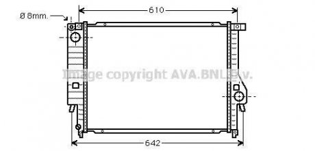 Радиатор охлаждения двигателя BMW 324D/530/730 MT 85-94 ava cooling systems BW2096