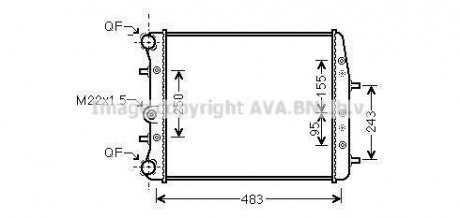 Радиатор охлаждения двигателя ava cooling systems SAA2005