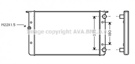 Радиатор охлаждения двигателя ava cooling systems VN2109