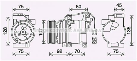 Радиатор охлаждения двигателя ava cooling systems VN2109