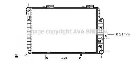 Радиатор охлаждения двигателя MB W202(C) MT/AT +AC 96- ava cooling systems MSA2174