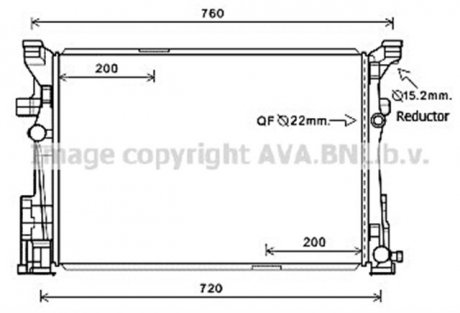 Радиатор охлаждения двигателя ava cooling systems VNA2121