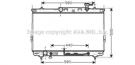 Радиатор охлаждения двигателя ava cooling systems HYA2110