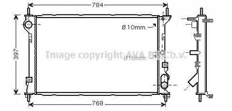 Радиатор охлаждения двигателя TRANS CONN 18i/18TDCi 04- ava cooling systems FDA2411