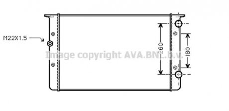 Радиатор охлаждения двигателя ava cooling systems VNA2114