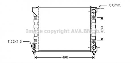 Радіатор охолодження двигуна ava cooling systems VNA2045