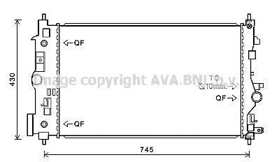 Радиатор охлаждения двигателя ava cooling systems OL2546