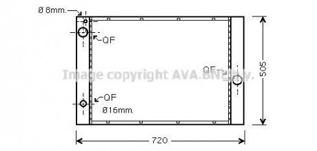 Радіатор охолодження двигуна ava cooling systems BWA2285