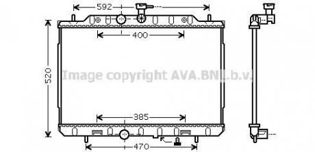 Радіатор охолодження двигуна ava cooling systems DN2291