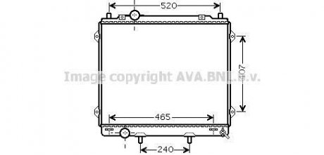 Радіатор охолодження двигуна ava cooling systems HY2162