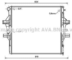 Радиатор охлаждения двигателя ava cooling systems IV2125