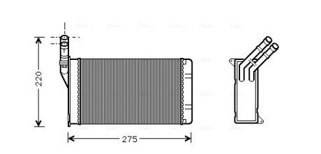 Радіатор пічки (опалювача) ava cooling systems CN 6082