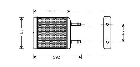 Радиатор печки (отопителя) ava cooling systems DWA6024