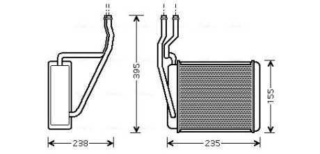 Радиатор печки (отопителя) ava cooling systems FD 6329 на Мазда 2