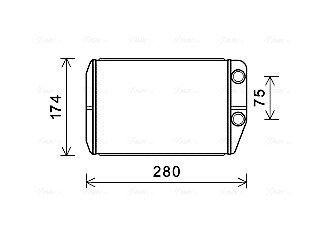 Радіатор пічки (опалювача) ava cooling systems FT6410
