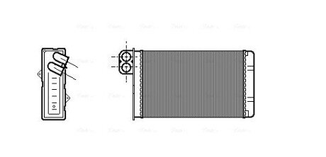 Радіатор пічки (опалювача) ava cooling systems PE6233