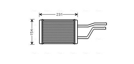 Радиатор печки (отопителя) ava cooling systems TO 6326 на Тойота Хайс