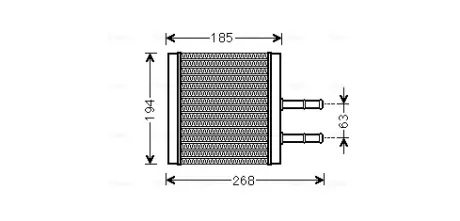 Радиатор отопителя Aveo 09/02- (AVA) AVA Cooling Systems CTA6042