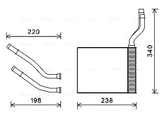 Радиатор печки (отопителя) ava cooling systems FD6464 на Форд S-Max