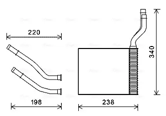 Радиатор отопителя FORD (пр-во AVA) AVA Cooling Systems FD6464