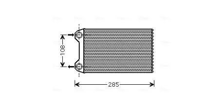 Радиатор отопителя HEAT AUDI A4 ALL 00- LHD (Ava) AVA Cooling Systems AIA6223