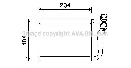 Радиатор отопителя HYUNDAI ACCENT (MC) (05-) (пр-во) ava cooling systems HY6253