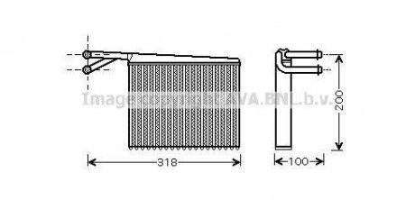Радиатор отопителя MERCEDES SPRINTER W 901-905 (95-) (пр-во) ava cooling systems MSA6372