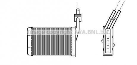 Радиатор отопителя R21 ALL MT/AT 86-95 (LHD) ava cooling systems RT6101