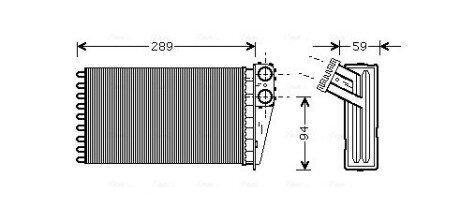 Радиатор печки (отопителя) ava cooling systems PEA 6227