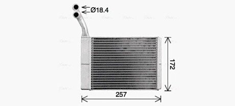 Теплообмінник, Система опалення салону ava cooling systems CN6330 на Ситроен С5