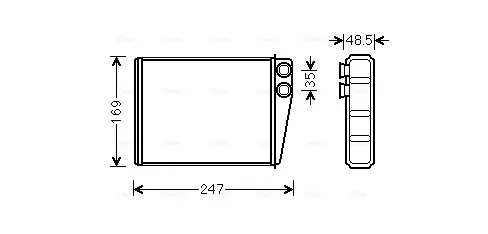 Теплообмінник, Система опалення салону AVA cooling systems MSA6673