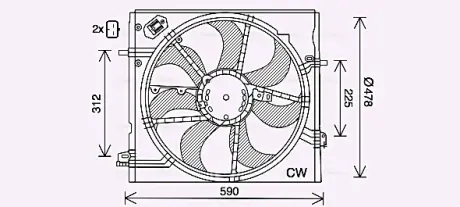 Вентилятор AVA cooling systems DN7536