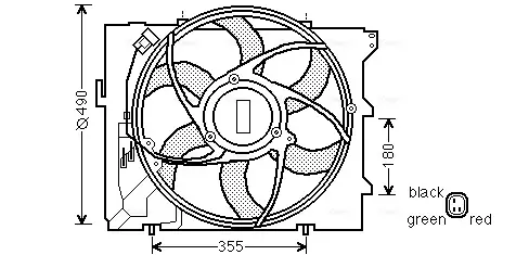 Вентилятор (комплект) AVA Cooling Systems BW7523 (фото 1)