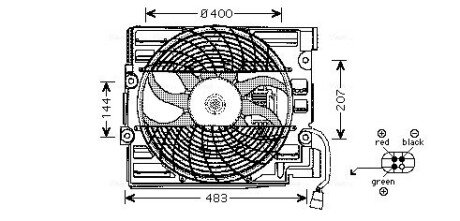 Вентилятор охлаждения радиатора ava cooling systems BW7510