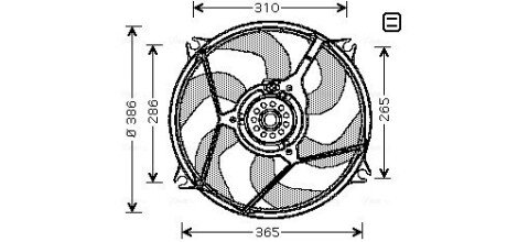 Вентилятор охолодження радіатора ava cooling systems CN 7530 на Ситроен Ксара пикассо