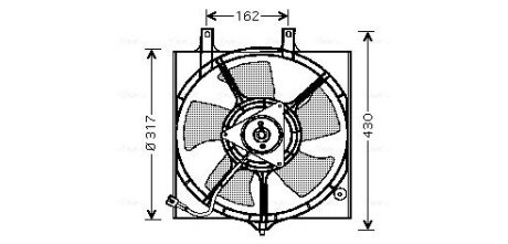 Вентилятор охлаждения радиатора ava cooling systems DN7510