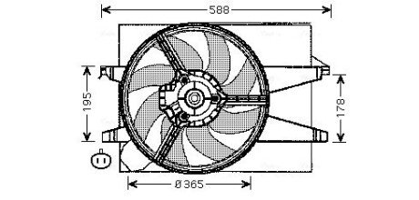 Вентилятор охолодження радіатора ava cooling systems FD7541