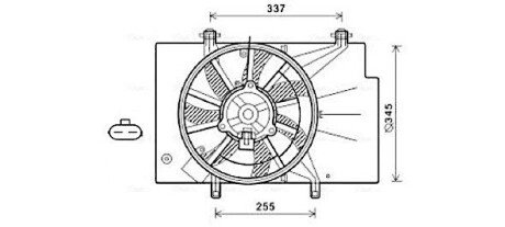 Вентилятор охолодження радіатора ava cooling systems FD7559