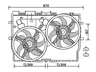 Вентилятор охолодження радіатора ava cooling systems FT7583 на Фиат Дукато 250