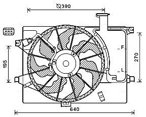 Вентилятор охолодження радіатора ava cooling systems HY7567