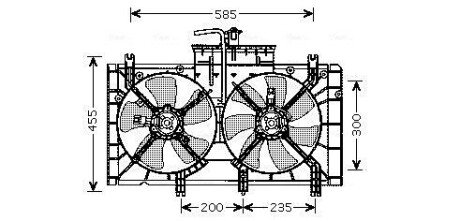 Вентилятор охолодження радіатора ava cooling systems MZ7537 на Мазда 6 gg