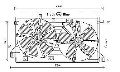 Вентилятор охлаждения радиатора ava cooling systems MZ7550