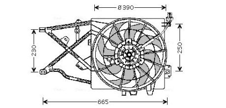 Вентилятор охлаждения радиатора ava cooling systems OL7505
