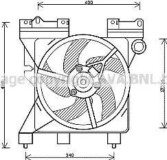 Вентилятор радиатора CITROEN BERLINGO/PEUGEOT PARTNER (96-) (пр-во) ava cooling systems CN7547