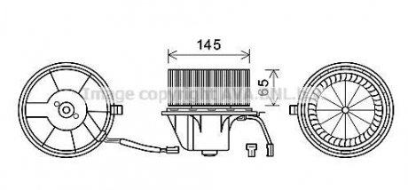 Вентилятор салона AUDI, VW (пр-во) ava cooling systems AI8375