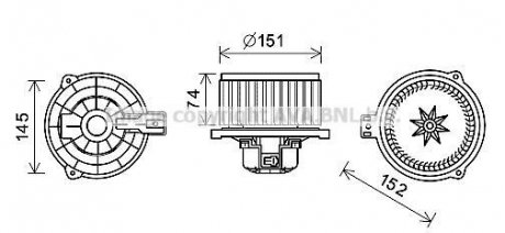 Вентилятор салона Hyundai Ix35/tucson/Kia Sorento 09- (пр-во) ava cooling systems KA8258